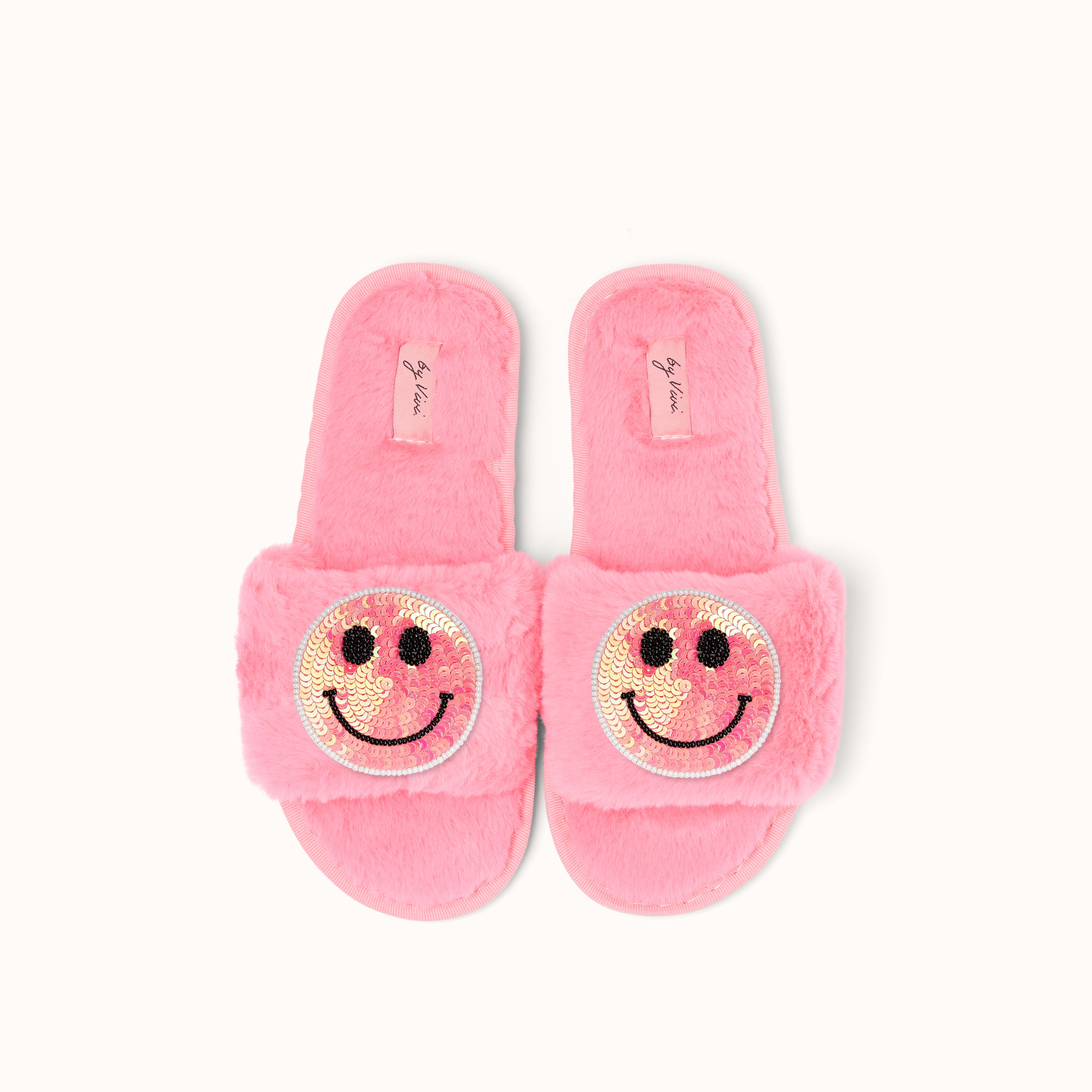 Brosche für Slipper: Smiley Pink