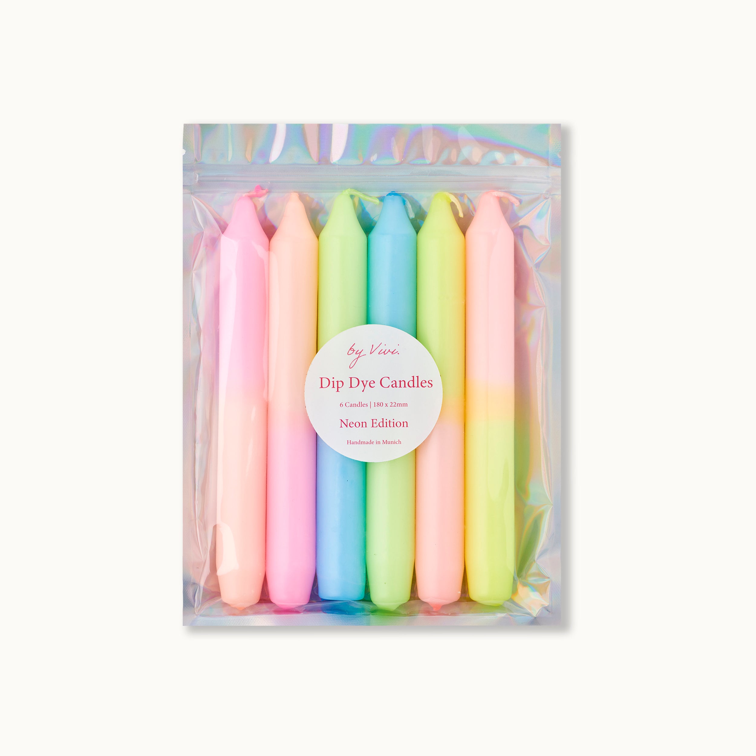 Dip Dye Candle Set: Neon Edition