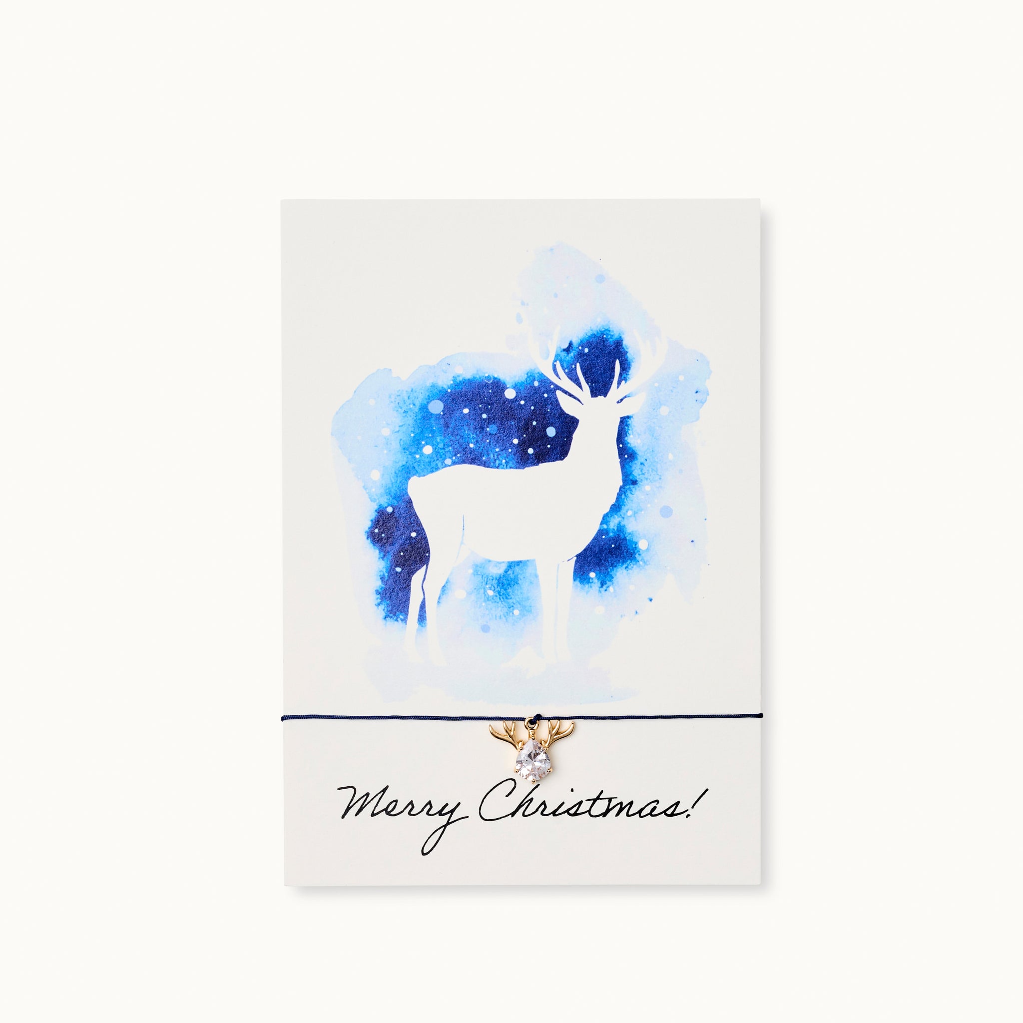 Armband-Karte: Merry Christmas Reindeer