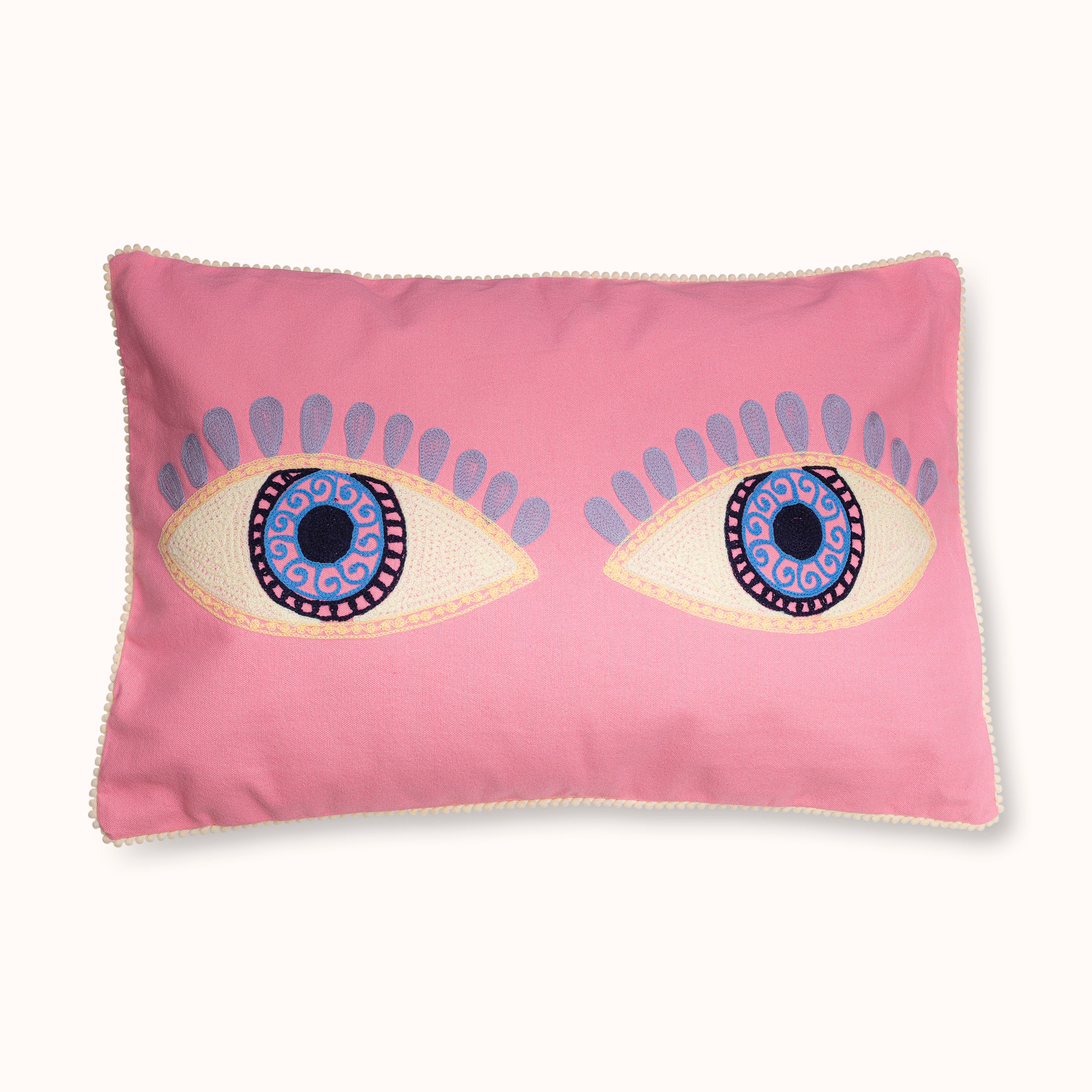 Kissenhülle Pink Evil Eyes