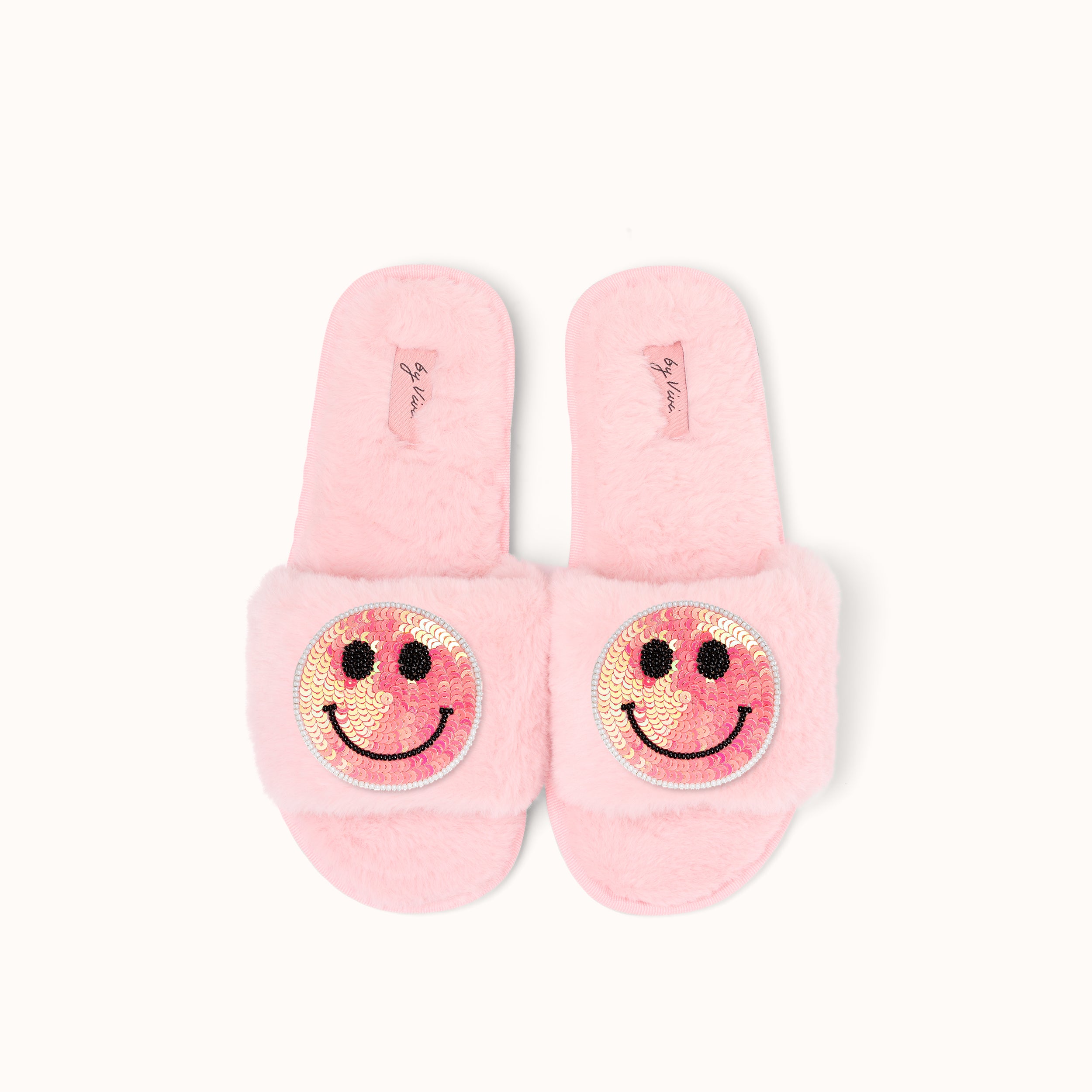 Brosche für Slipper: Smiley Pink