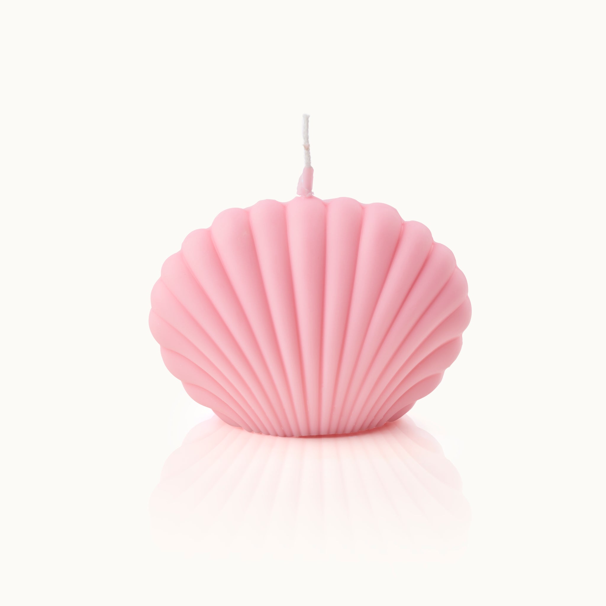 Candle in shell shape large pink