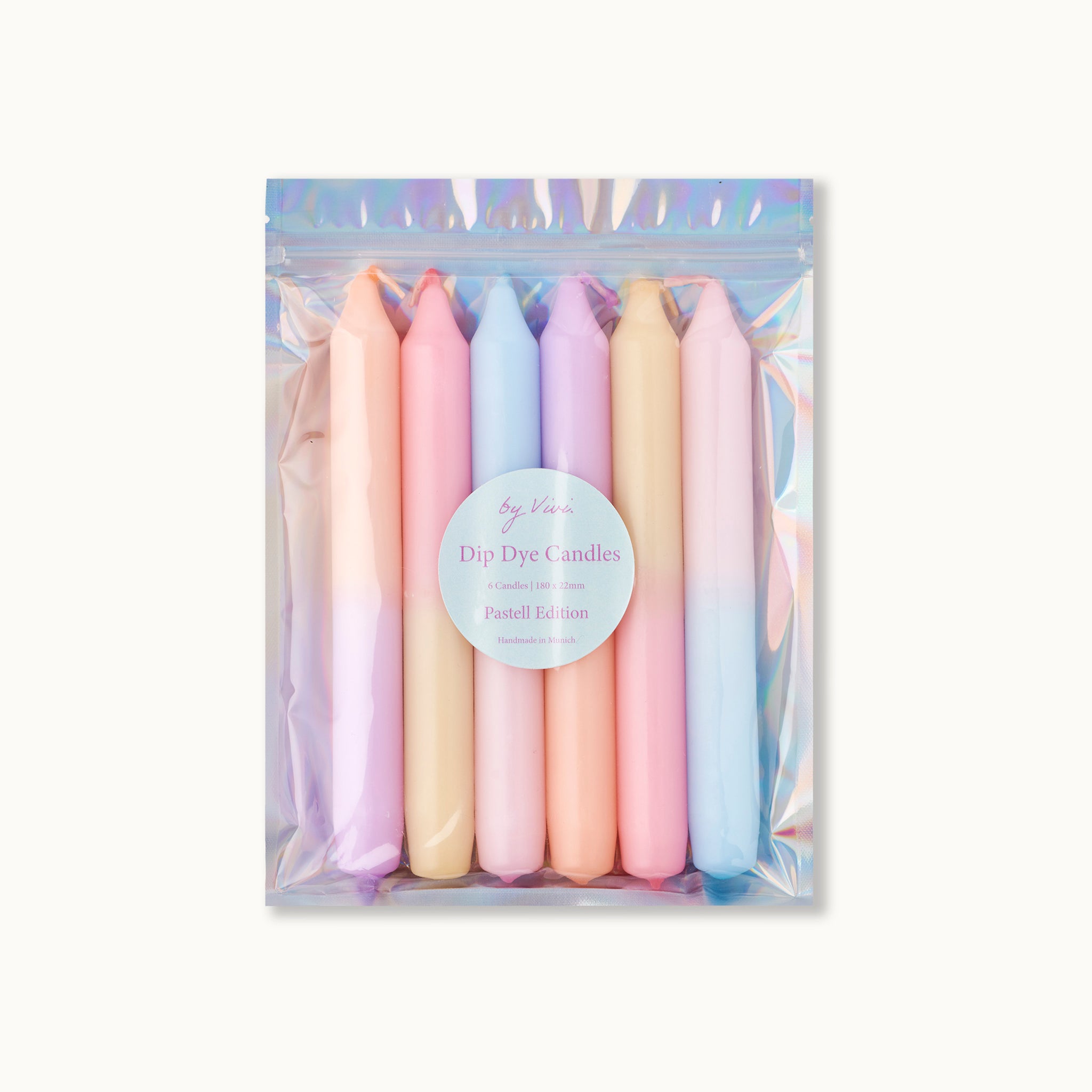 Dip Dye Kerzen im Set: Pastell Edition