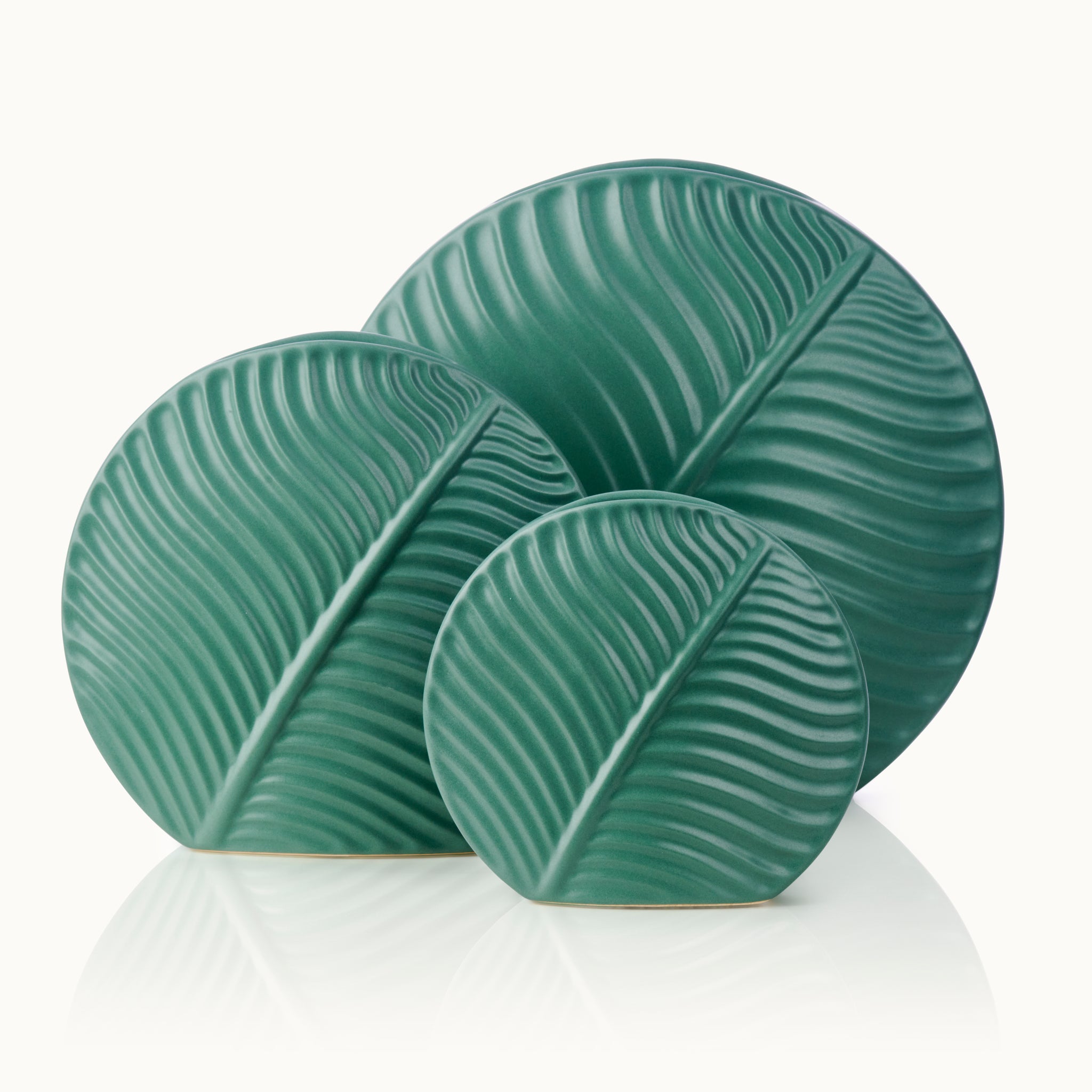 Vase Leaf grün-S